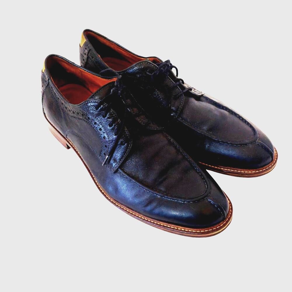 Johnston & Murphy Leather 1850 Oxford Dress Shoes Size 11D Black Lace Up 20-6931